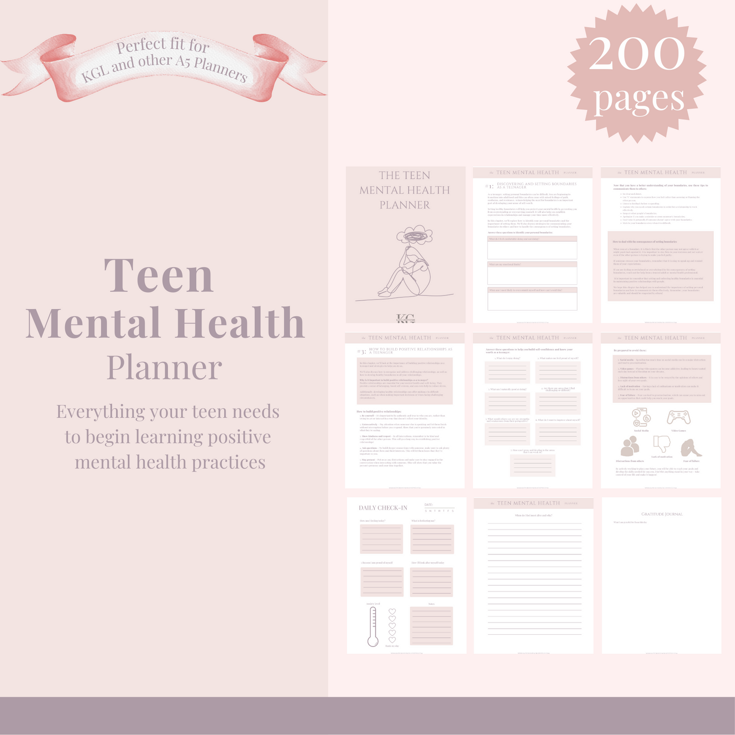 Teen Mental Health Planner