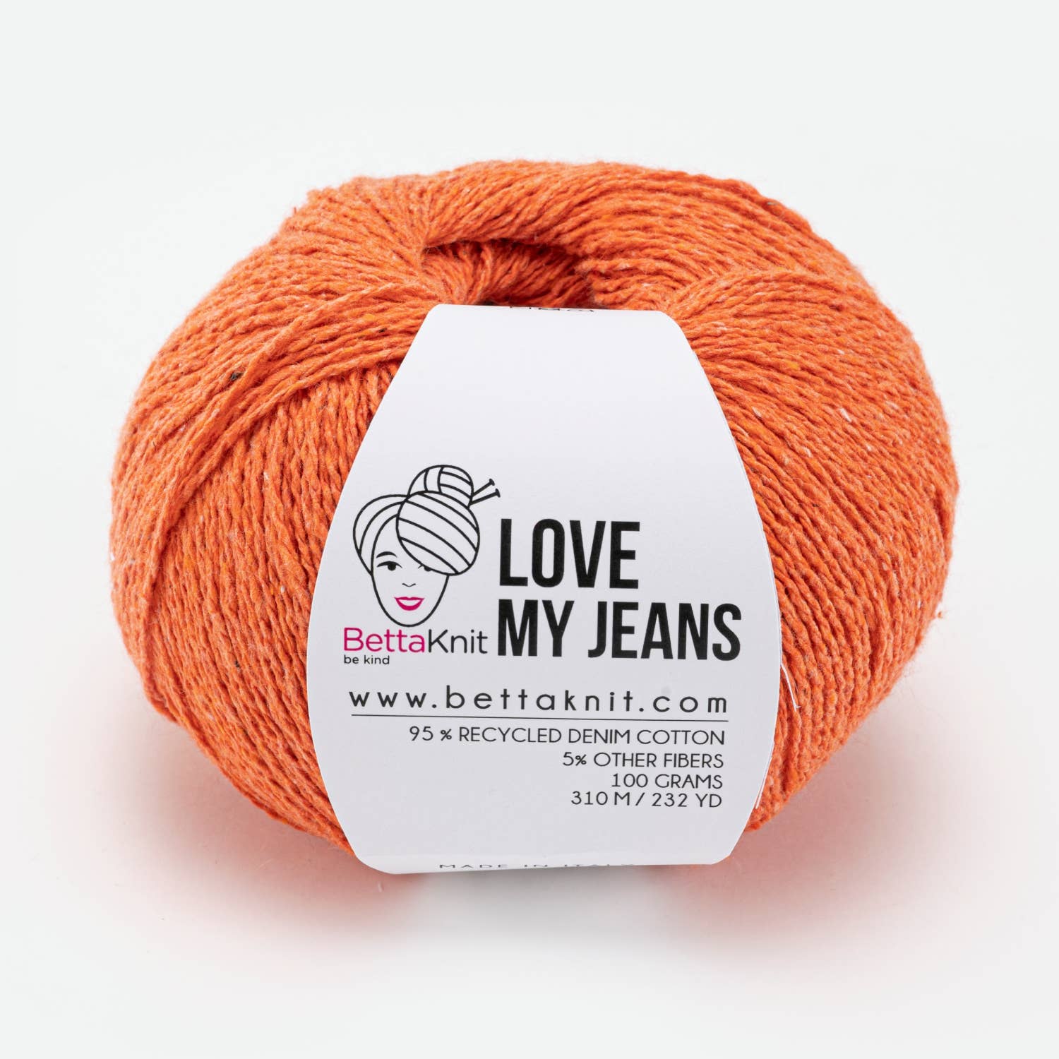 Love My Jeans, yarn obtained from the recycling of old jeans: Ecru