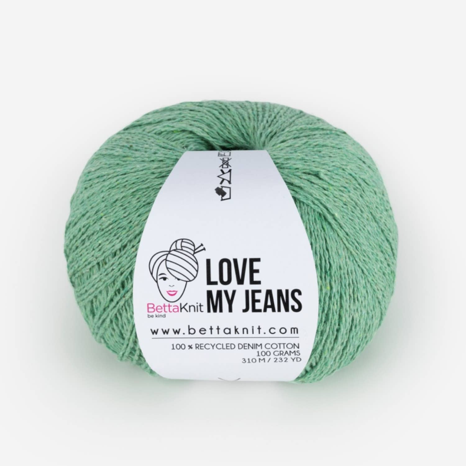 Love My Jeans, yarn obtained from the recycling of old jeans: Ecru