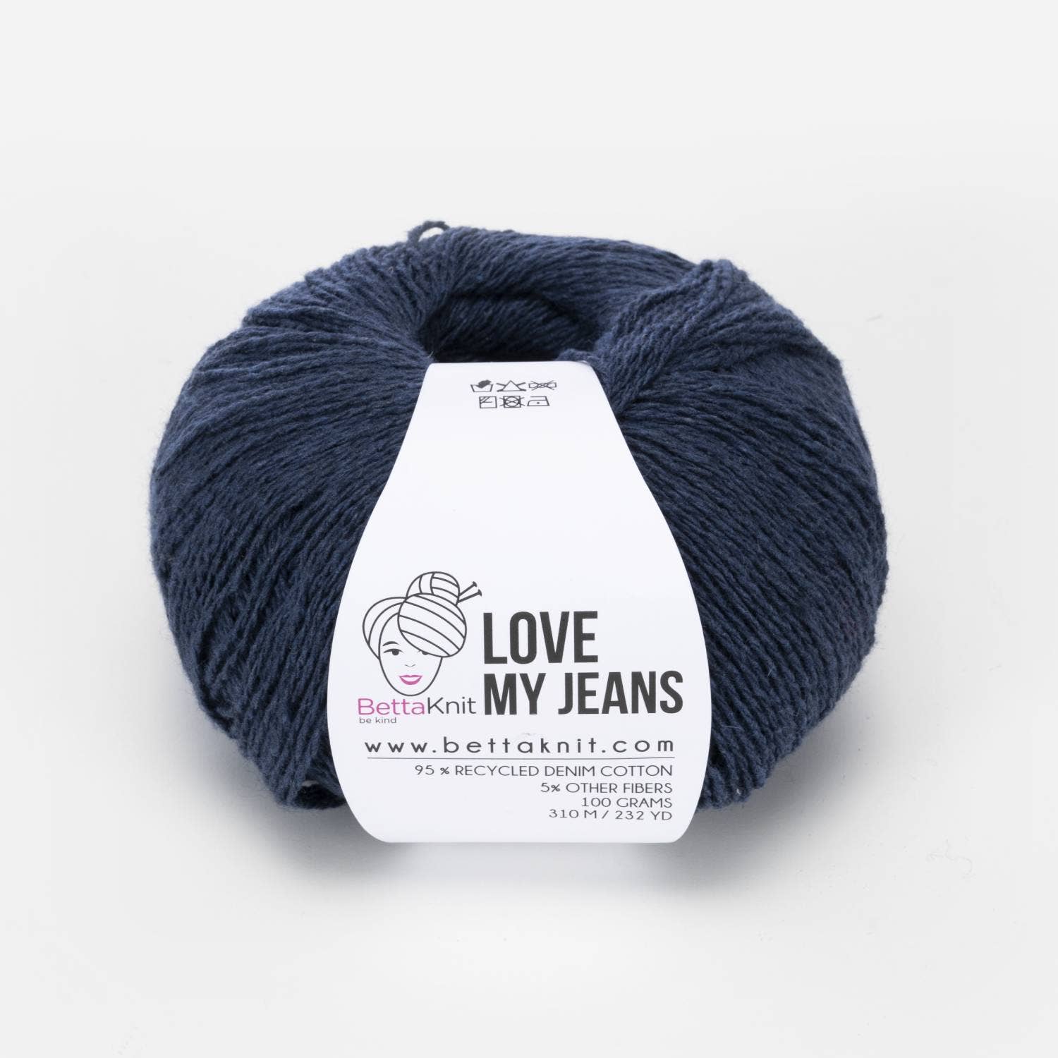 Love My Jeans, yarn obtained from the recycling of old jeans: Ecru