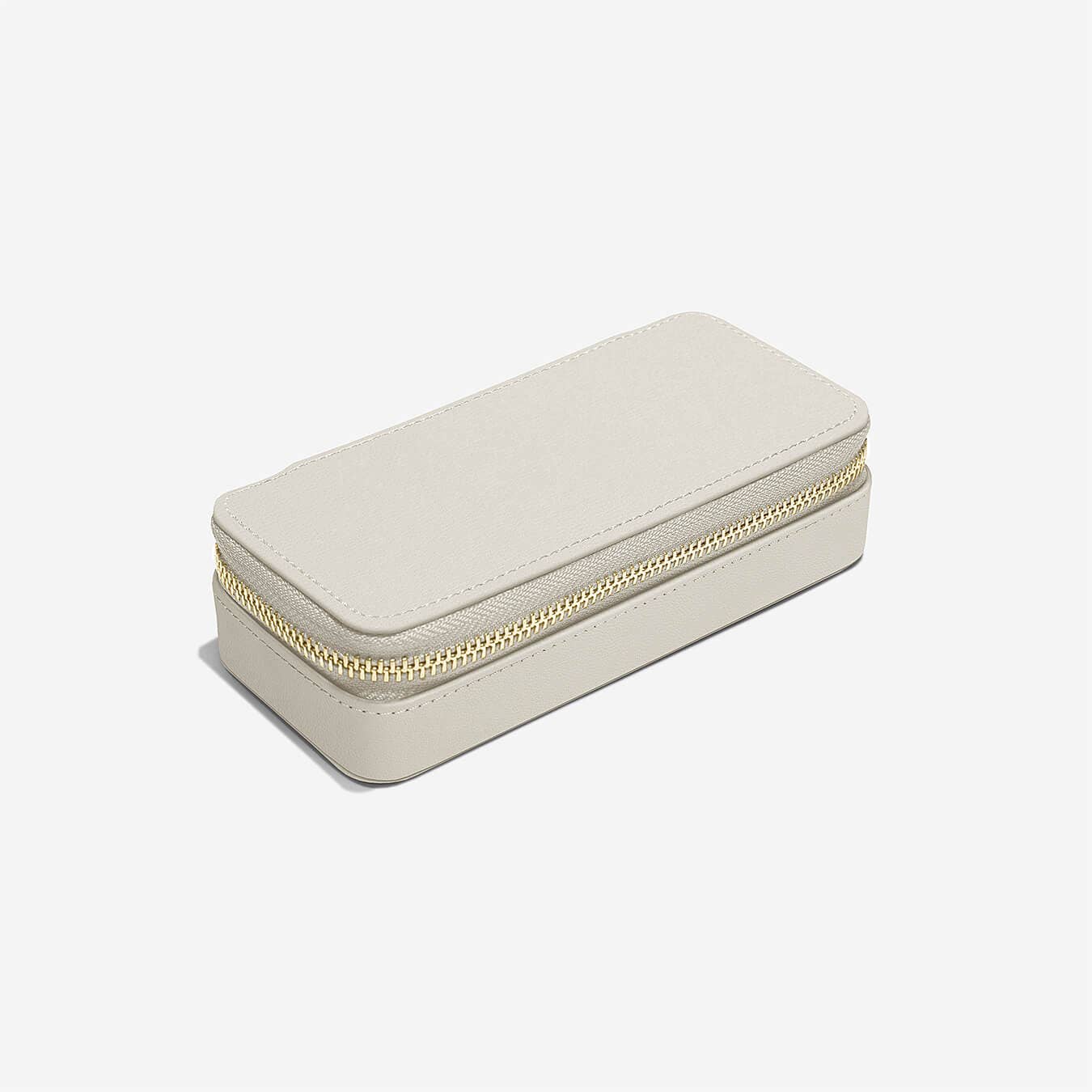 Oatmeal Medium Zipped Travel Jewellery Box