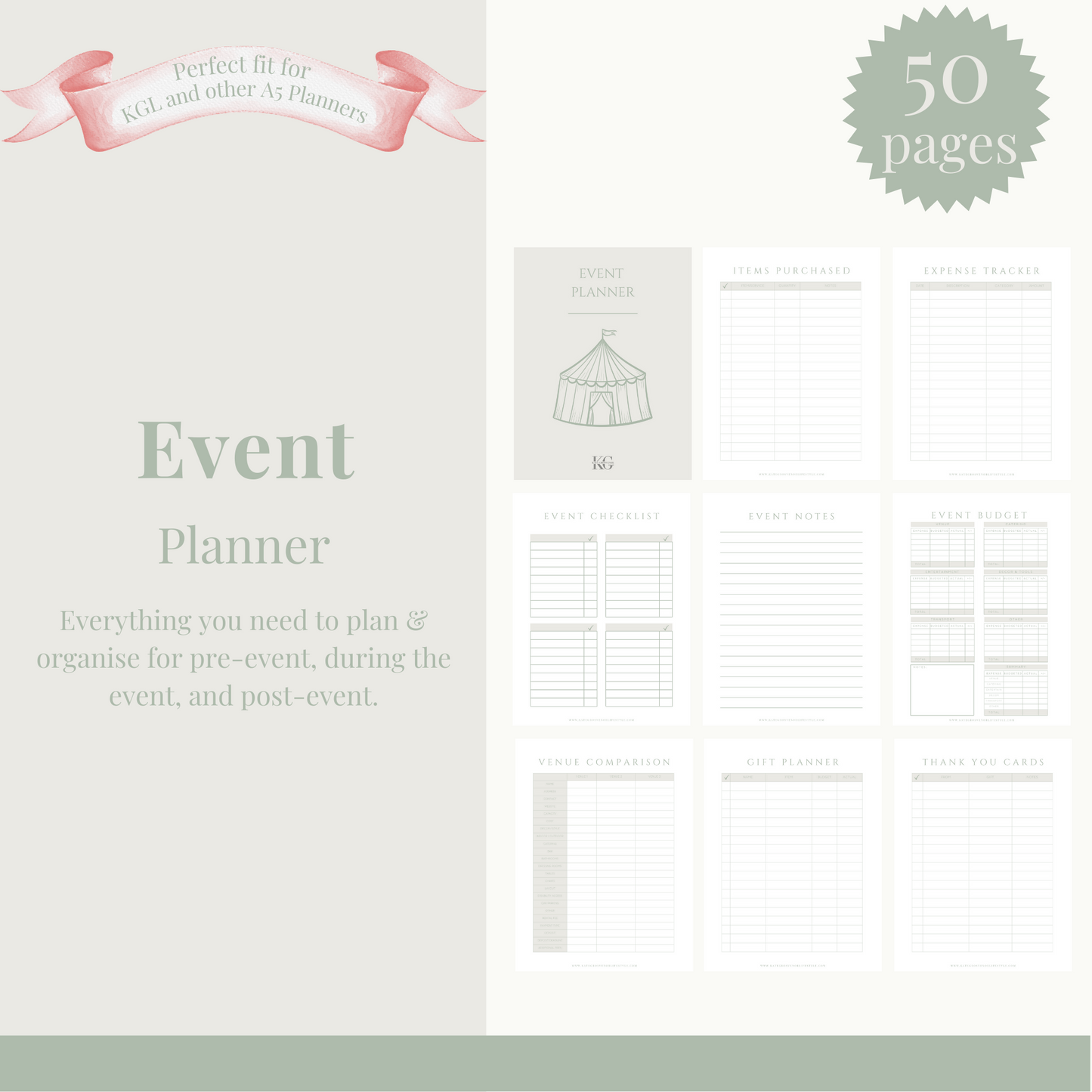 Event Planner Insert