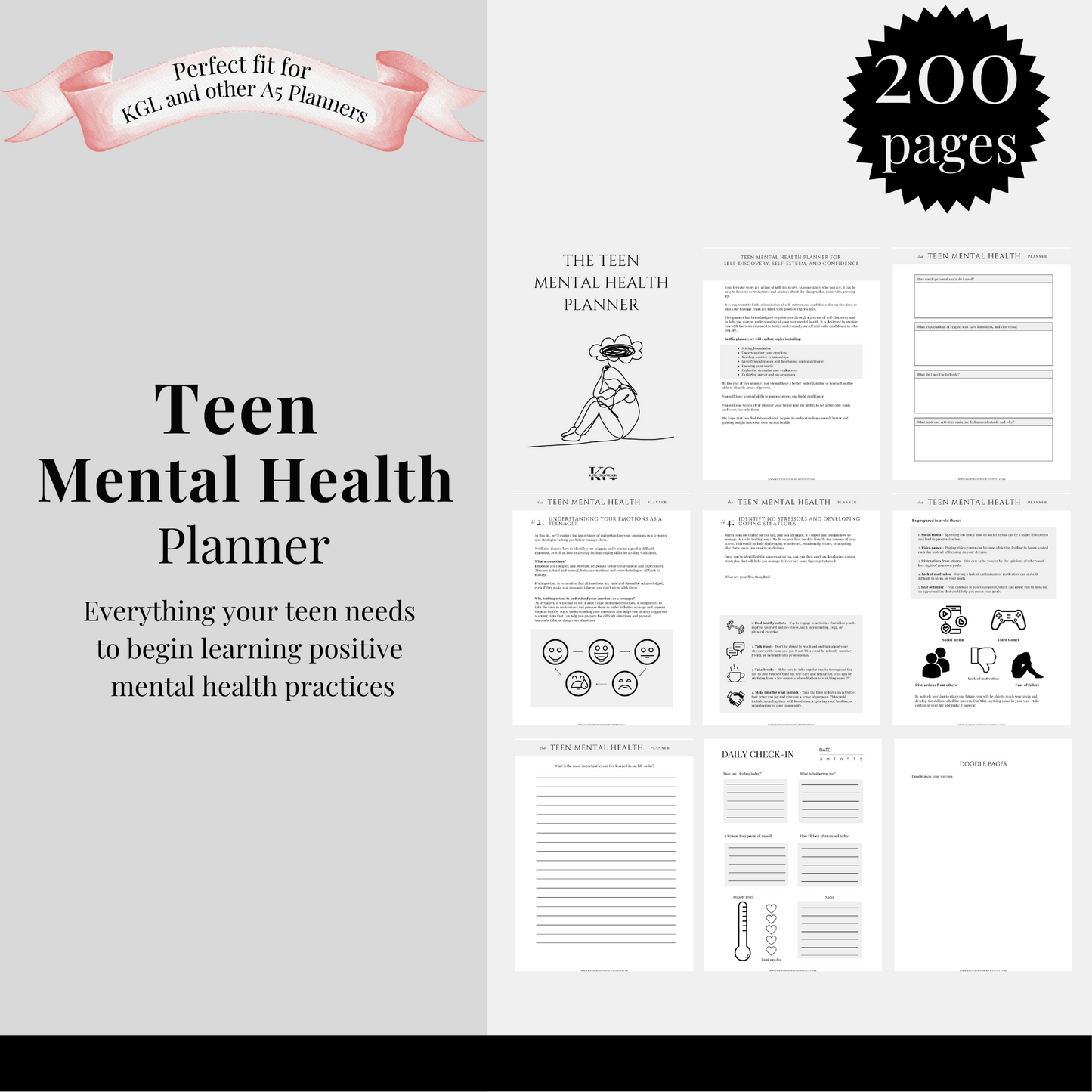 Teen Mental Health Planner