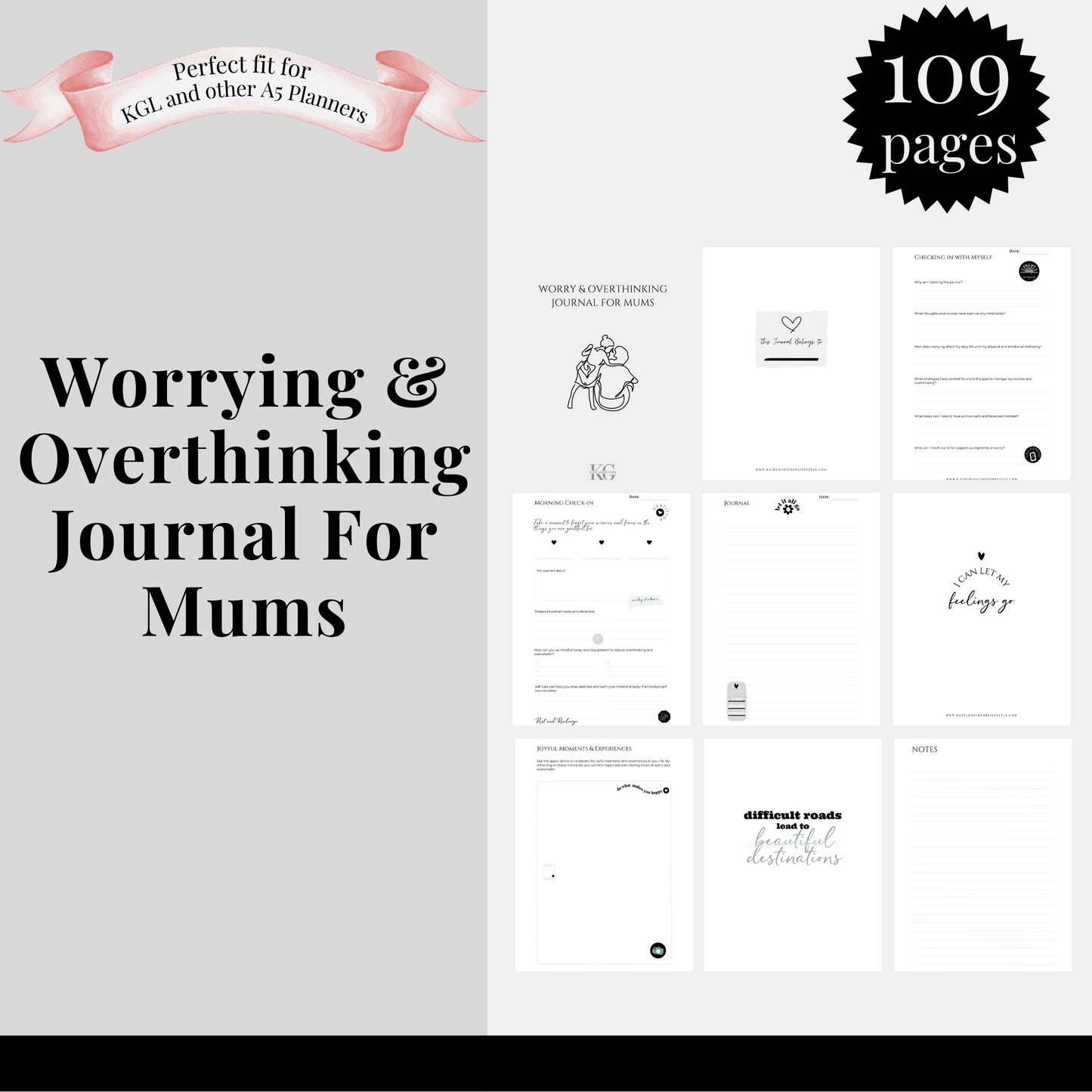 Worry & Overthinking Journal for Mums