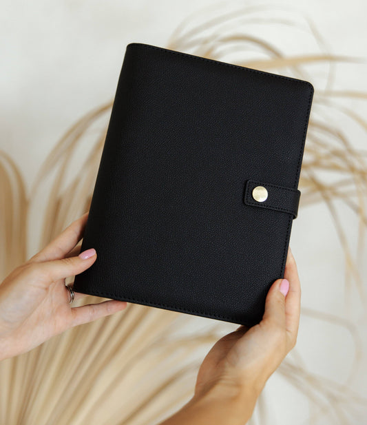 Luxury Ring Binder Planner: Black Cover