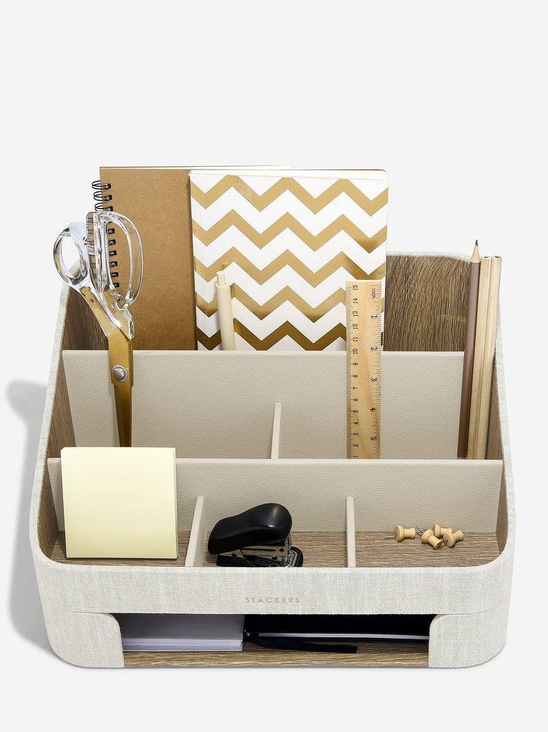 Desk Organiser Set - Oatmeal & Linen