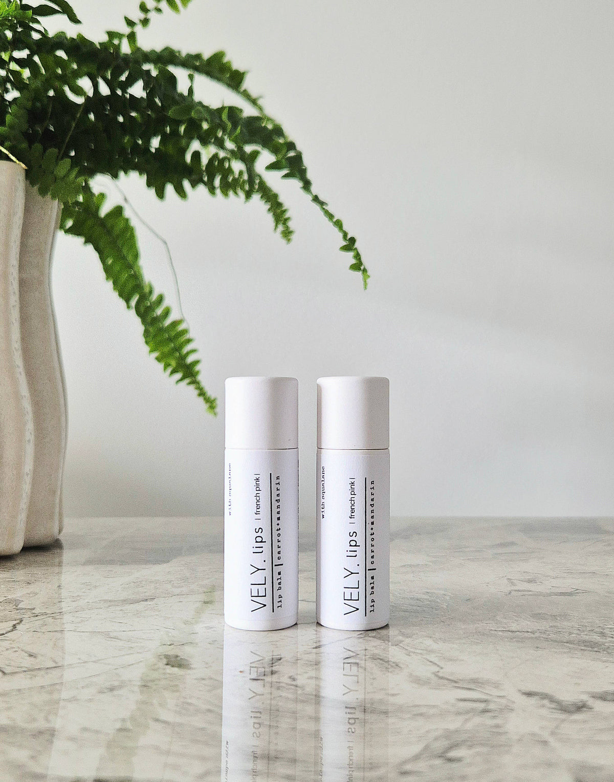 Natural Vegan Tinted Lip Balm "French Pink" With Squalane