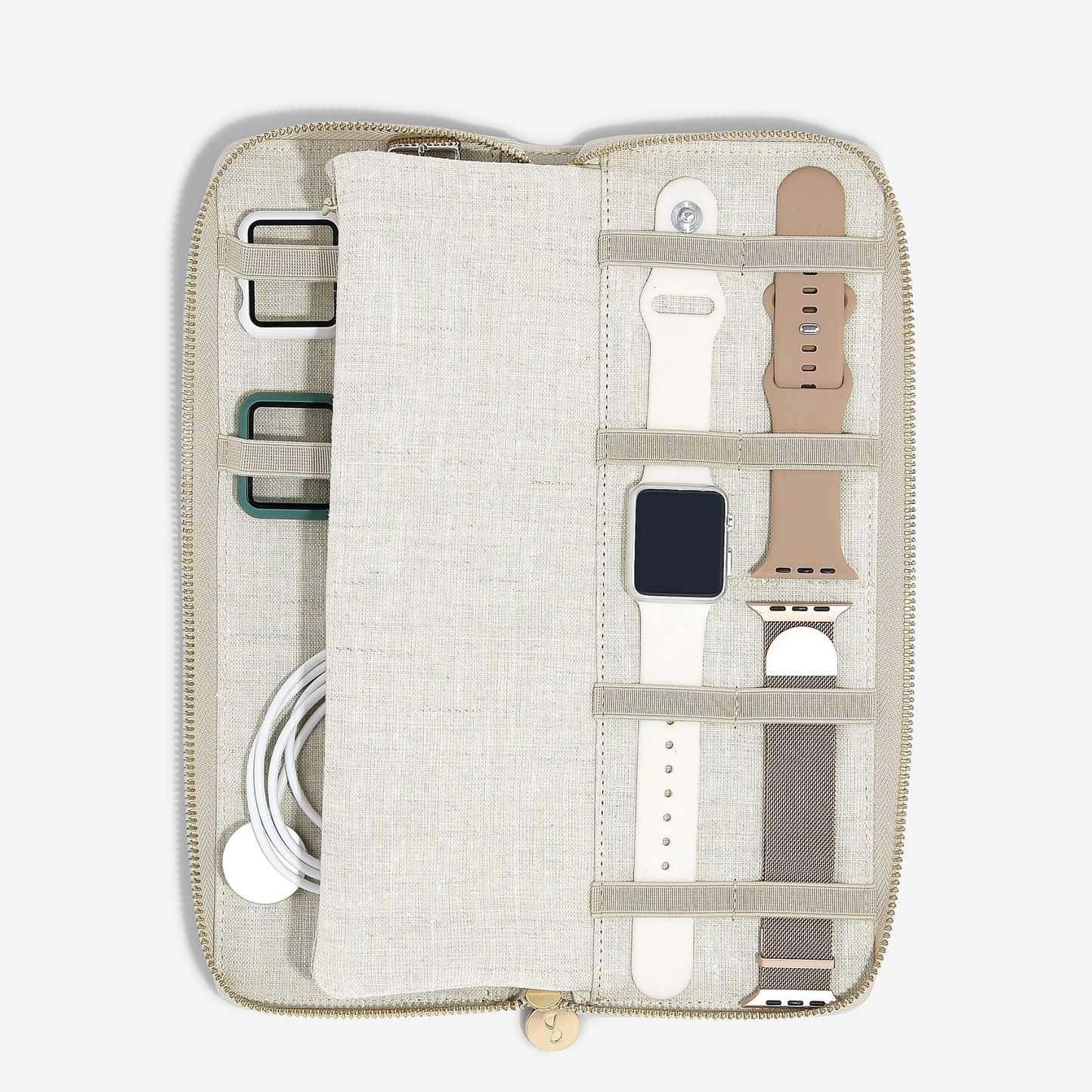 Oatmeal & Linen Watch Organiser