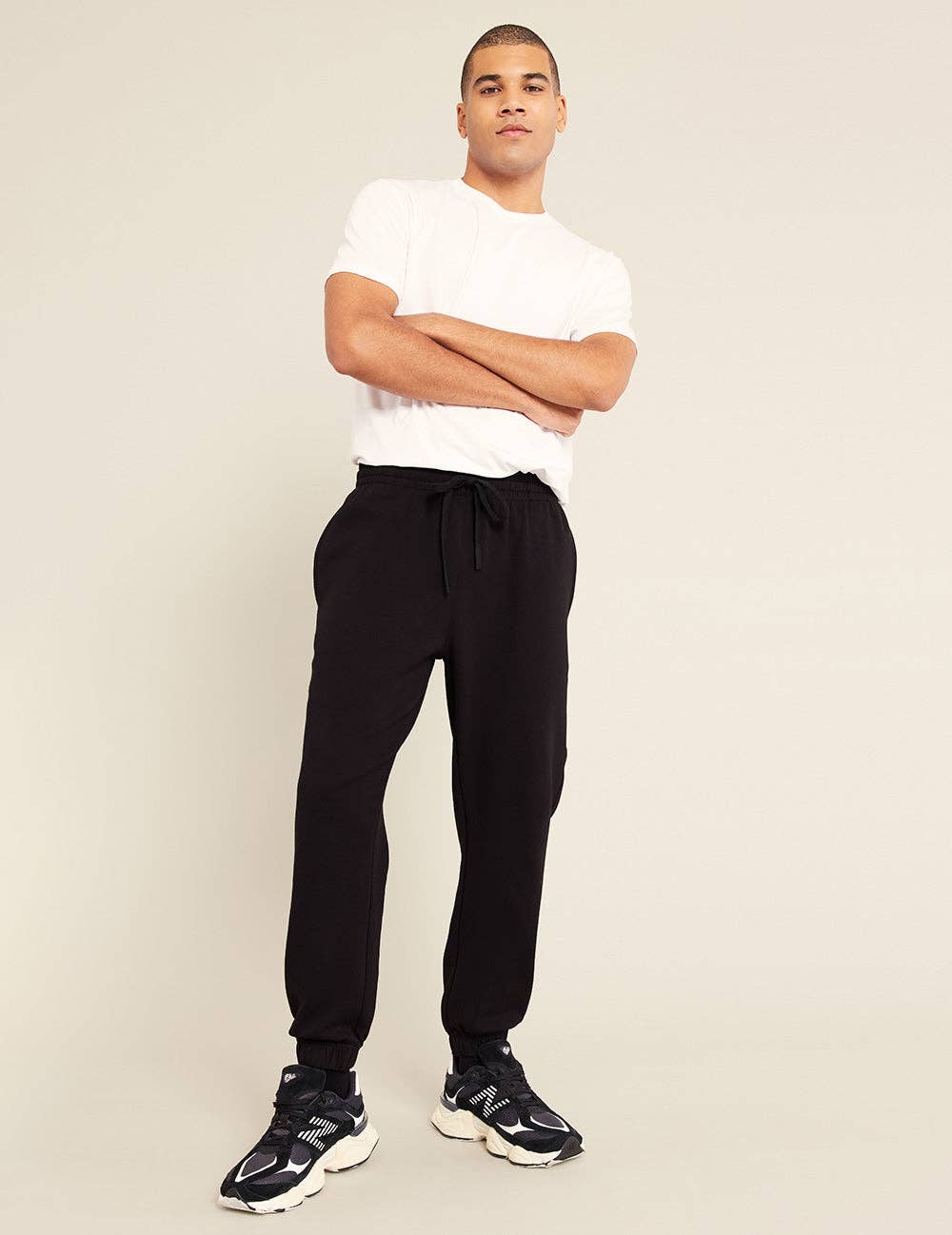 Cuffed Sweat Pants: Black