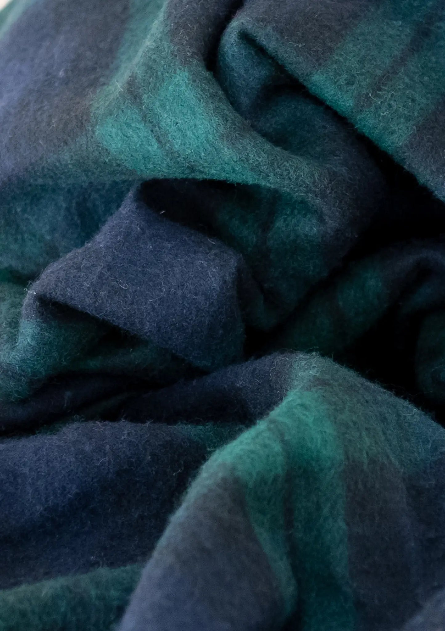 Recycled Wool Small Pet Blanket in Black Watch Tartan