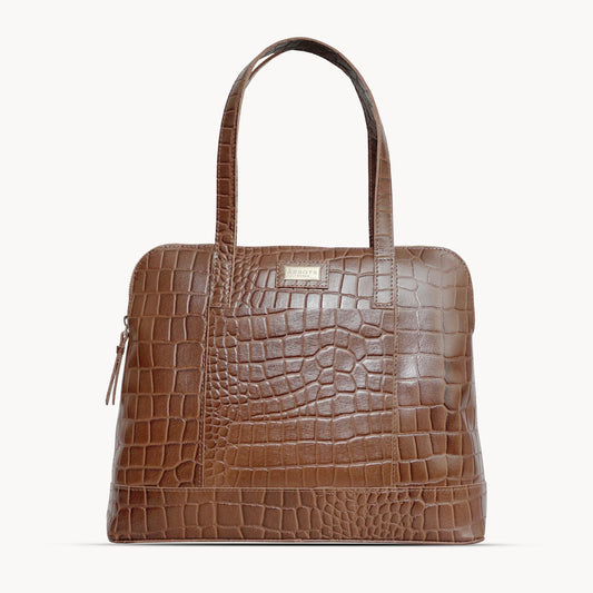 Eva Tan Crocodile Print Bag