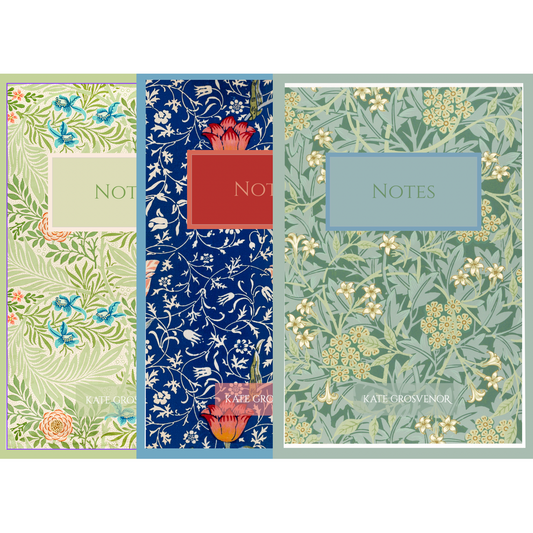 Set of 3 William Morris Notebooks
