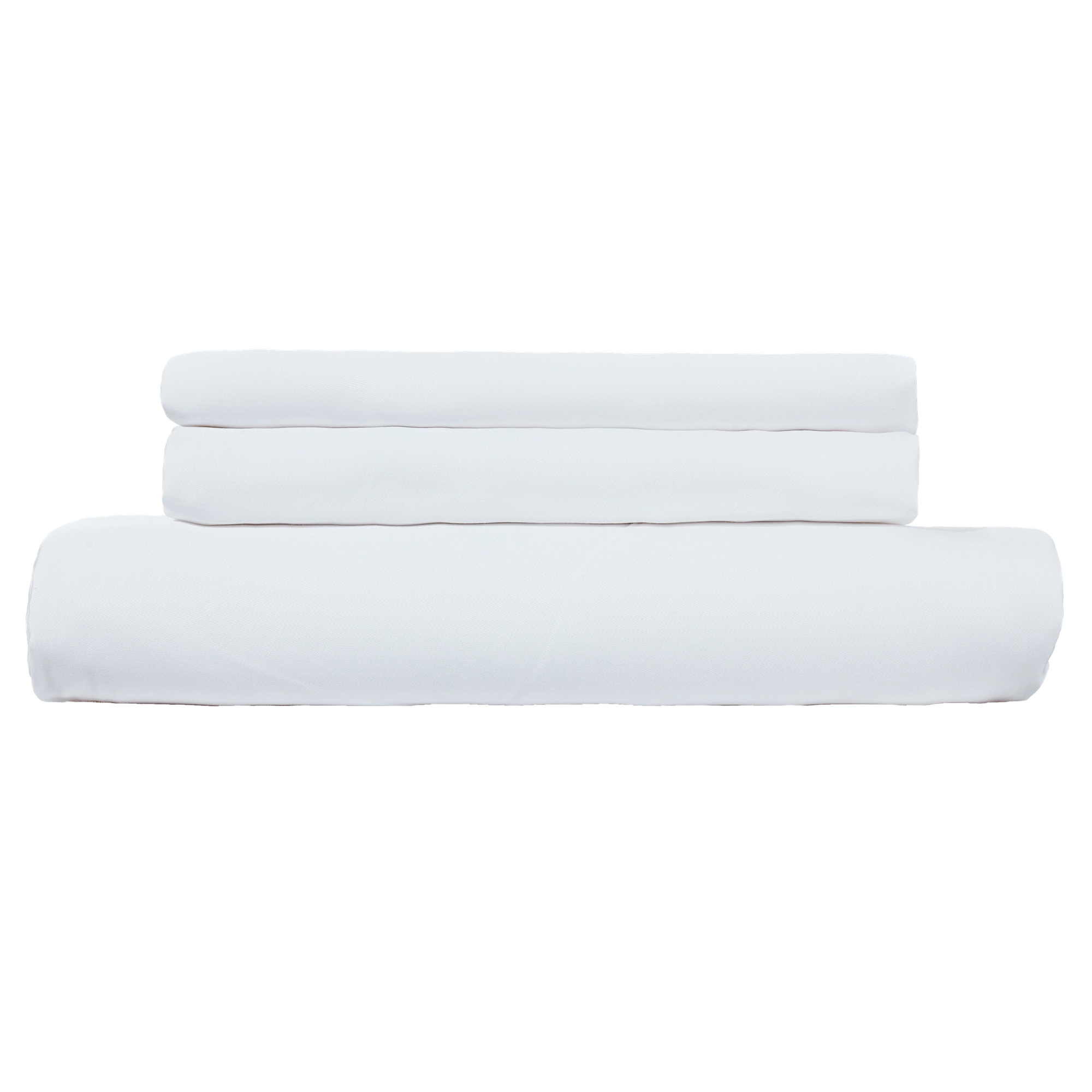100% Organic Bamboo Silk Bedding Duvet & Pillowcases Set - White, Double