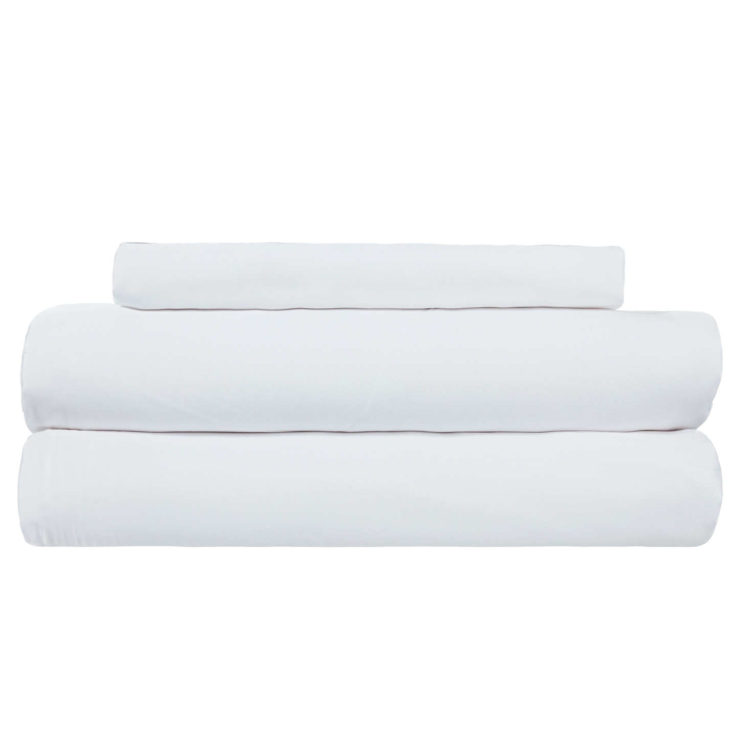 100% Organic Bamboo Silk Bedding Duvet & Pillowcases Set - White, Double