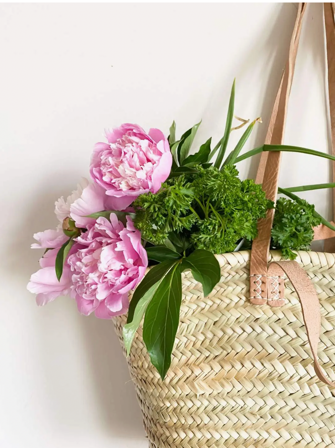 The Victoria Bag : Handmade Straw Bag with Natural Leather Straps (Short & Long)