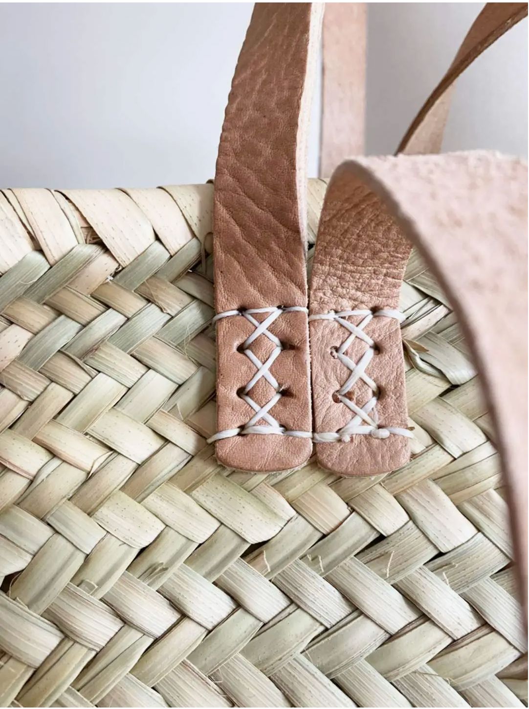 The Victoria Bag : Handmade Straw Bag with Natural Leather Straps (Short & Long)
