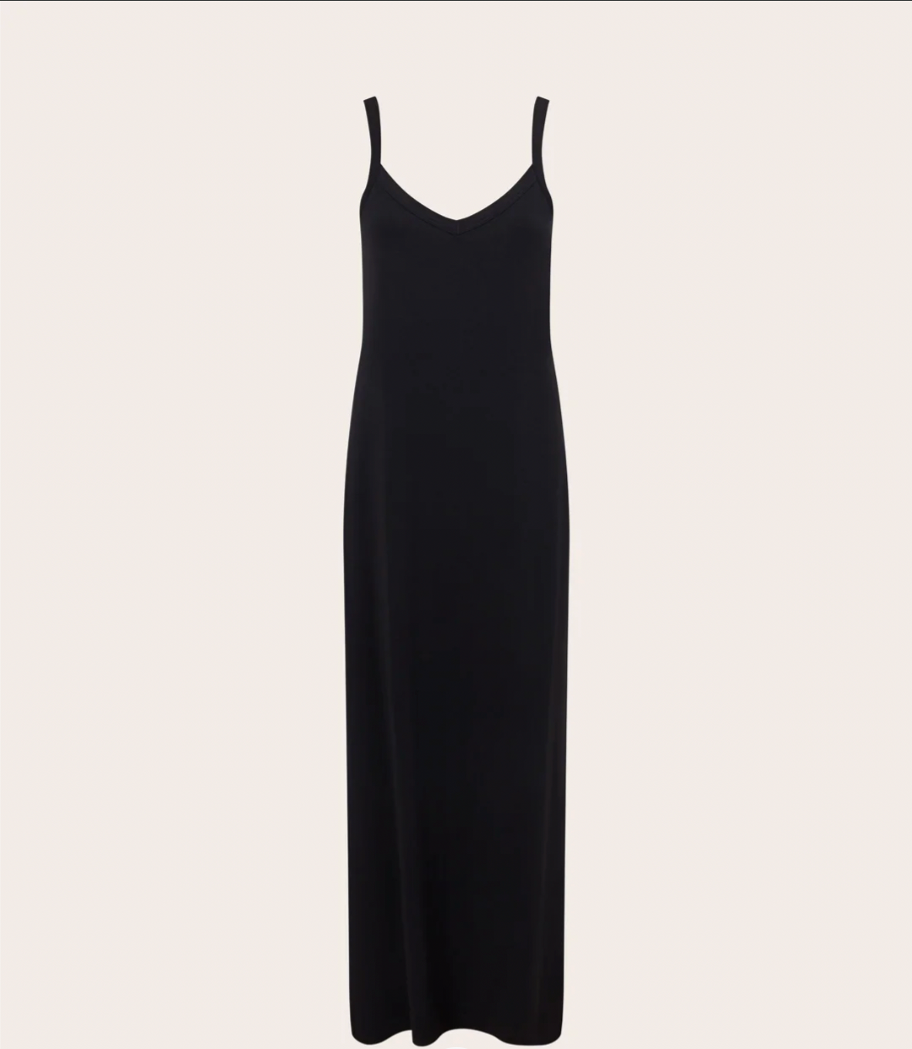 V-Neck Slip Dress Black