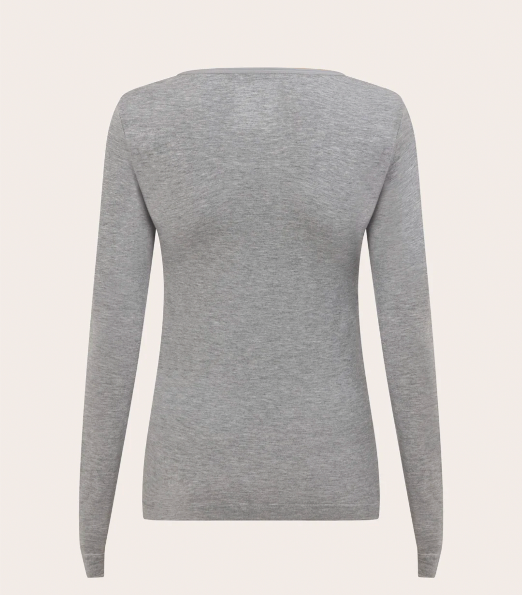 Long Sleeve Top Light Grey Marl