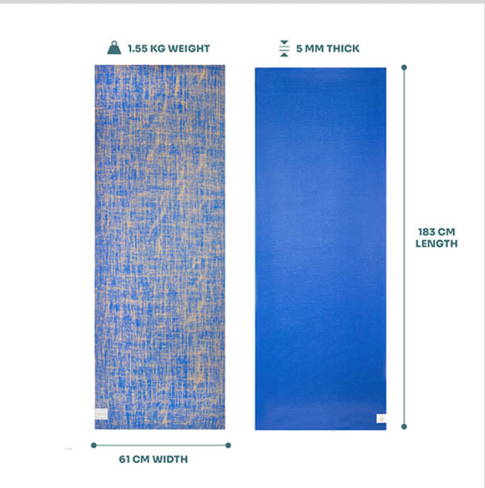 Myga Jute Mat - Blue