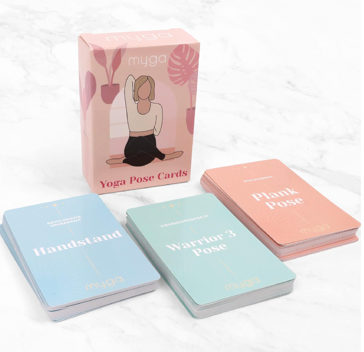 Myga Affirmation Yoga Pose Cards - Pack of 70