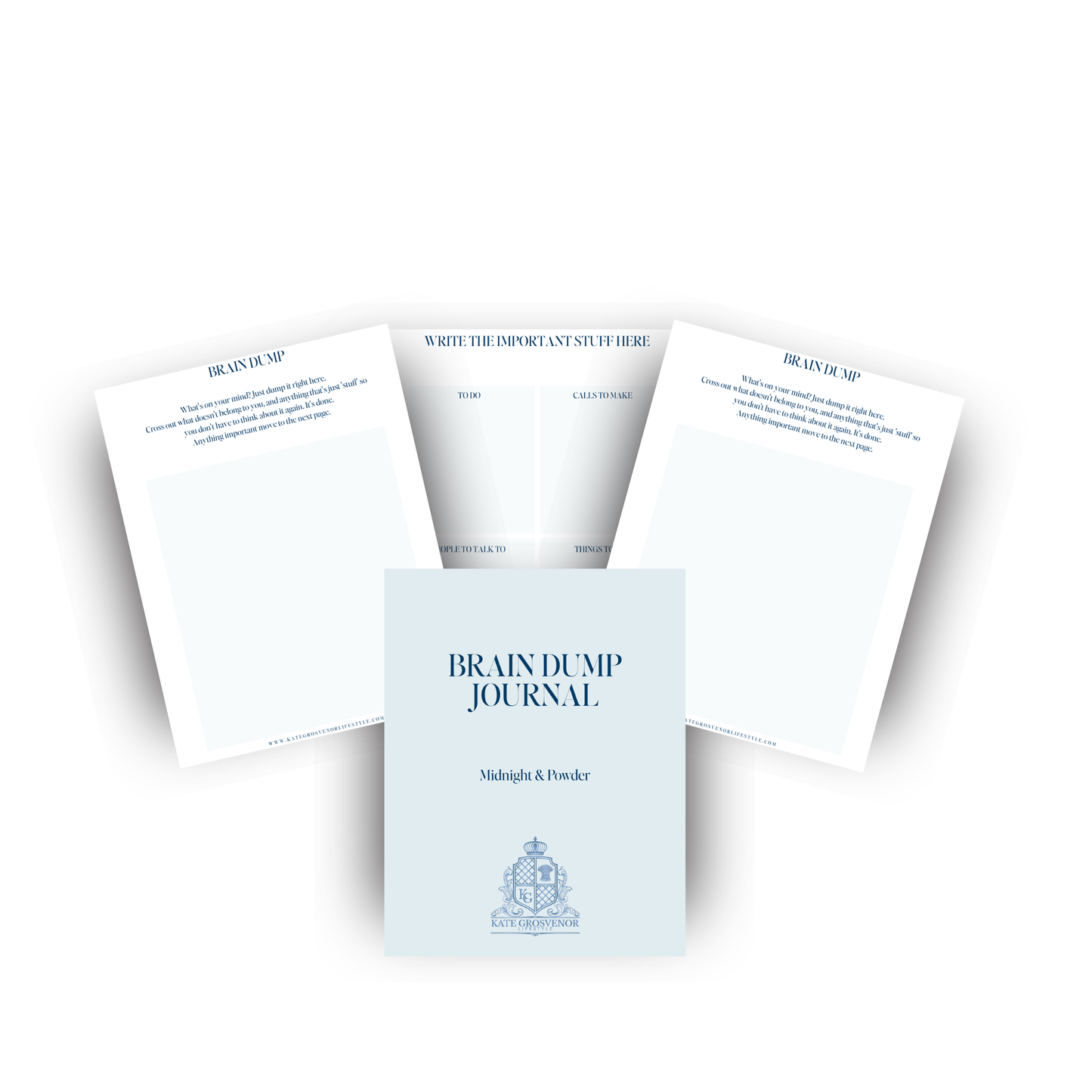 A5 Brain Dump Journal Insert 4 Colours)