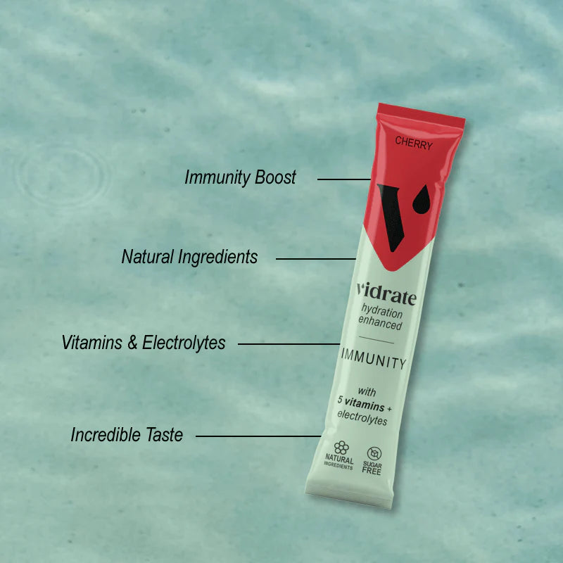 **NEW FLAVOUR** Vidrate Cherry Immunity Hydration Sachets (10)
