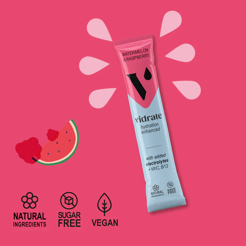**NEW FLAVOUR** Watermelon & Raspberry Vidrate Hydration Sachets (10)