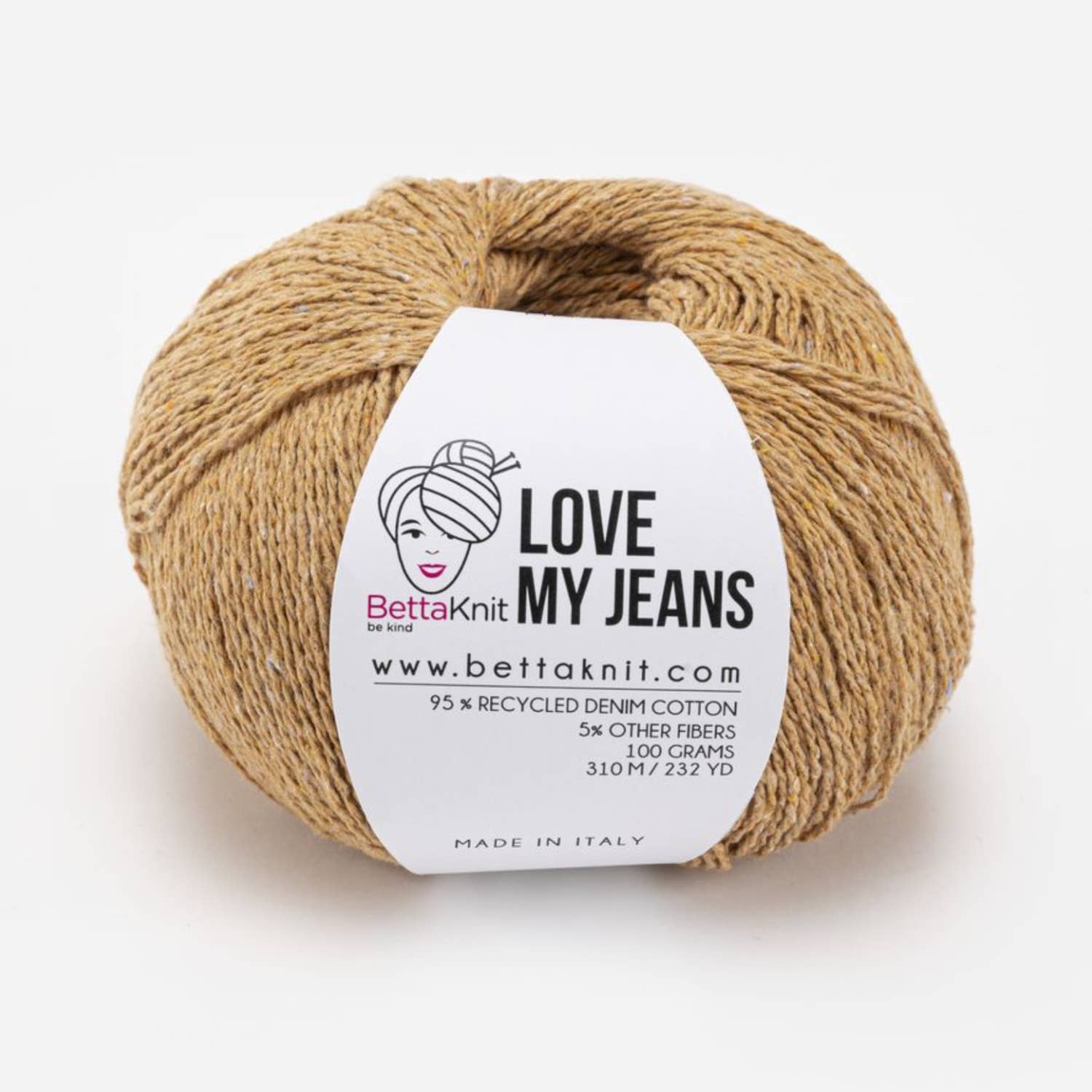 Love My Jeans, yarn obtained from the recycling of old jeans: Ecru