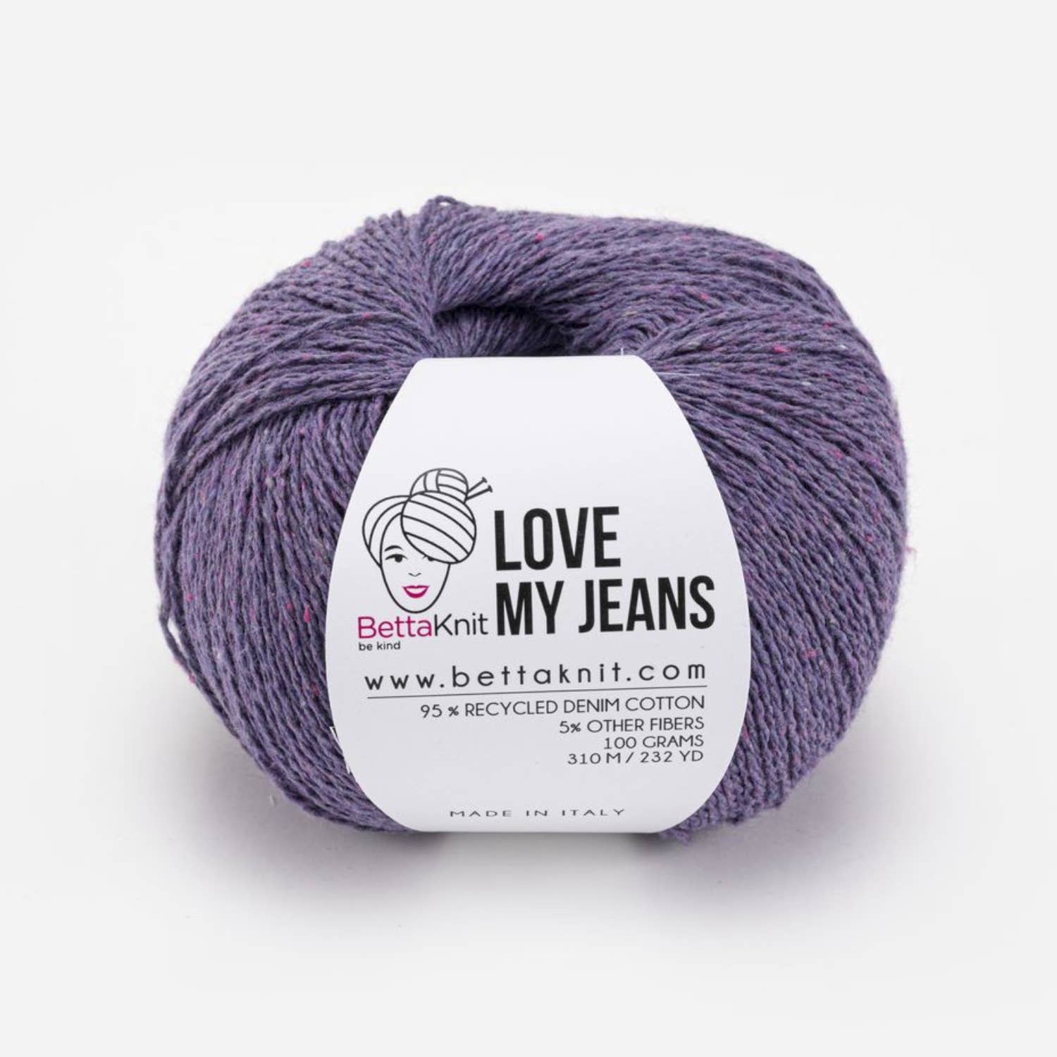 Love My Jeans, yarn obtained from the recycling of old jeans: Ecru