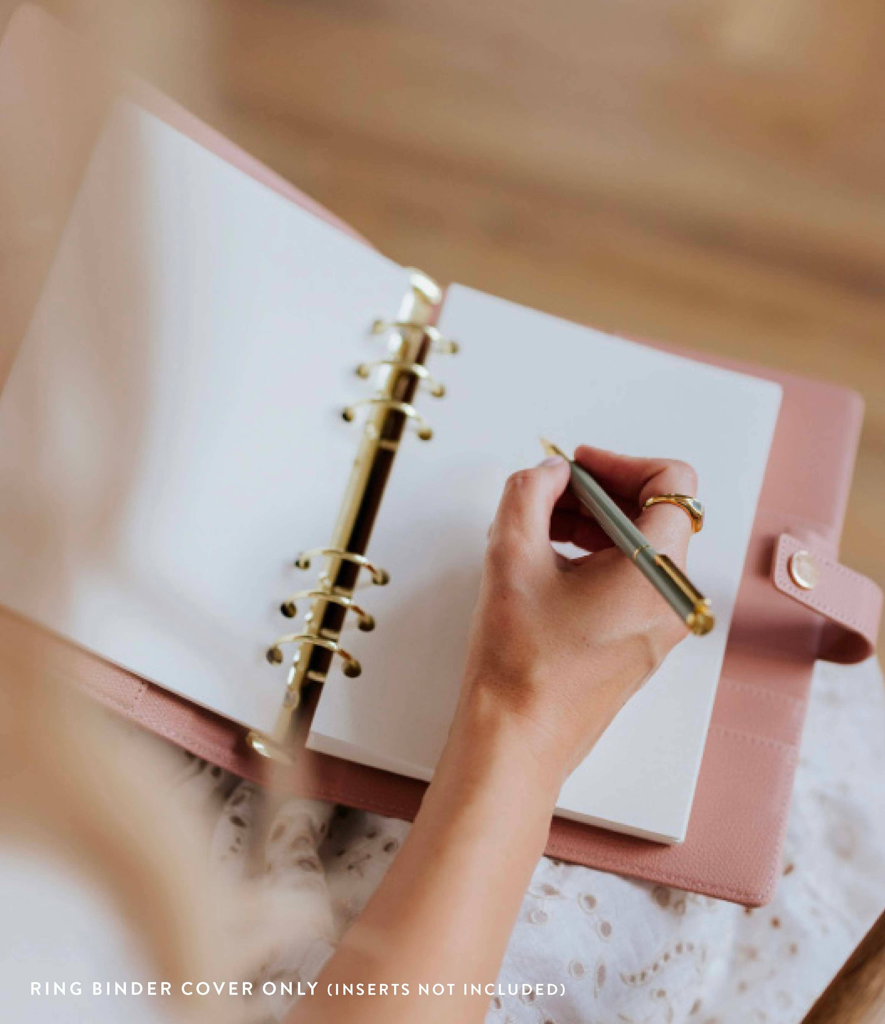 Luxury Ring Binder Planner: Black Cover