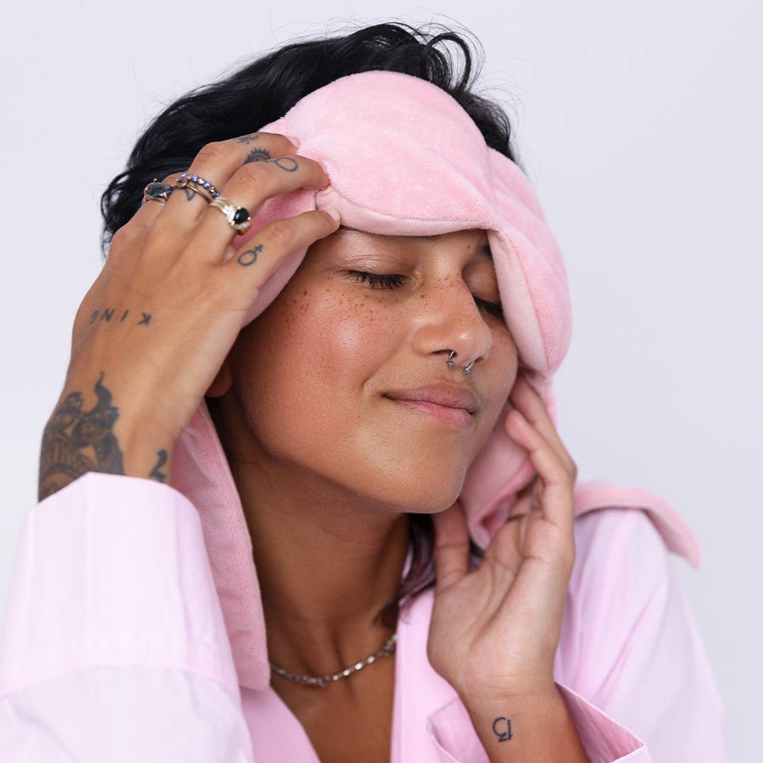 Nodpod Sleep Mask in Blush Pink - Weighted Eye Mask