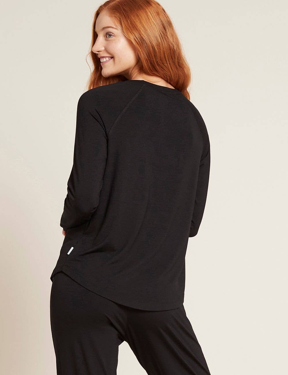 Goodnight Raglan Sleep Top in Black