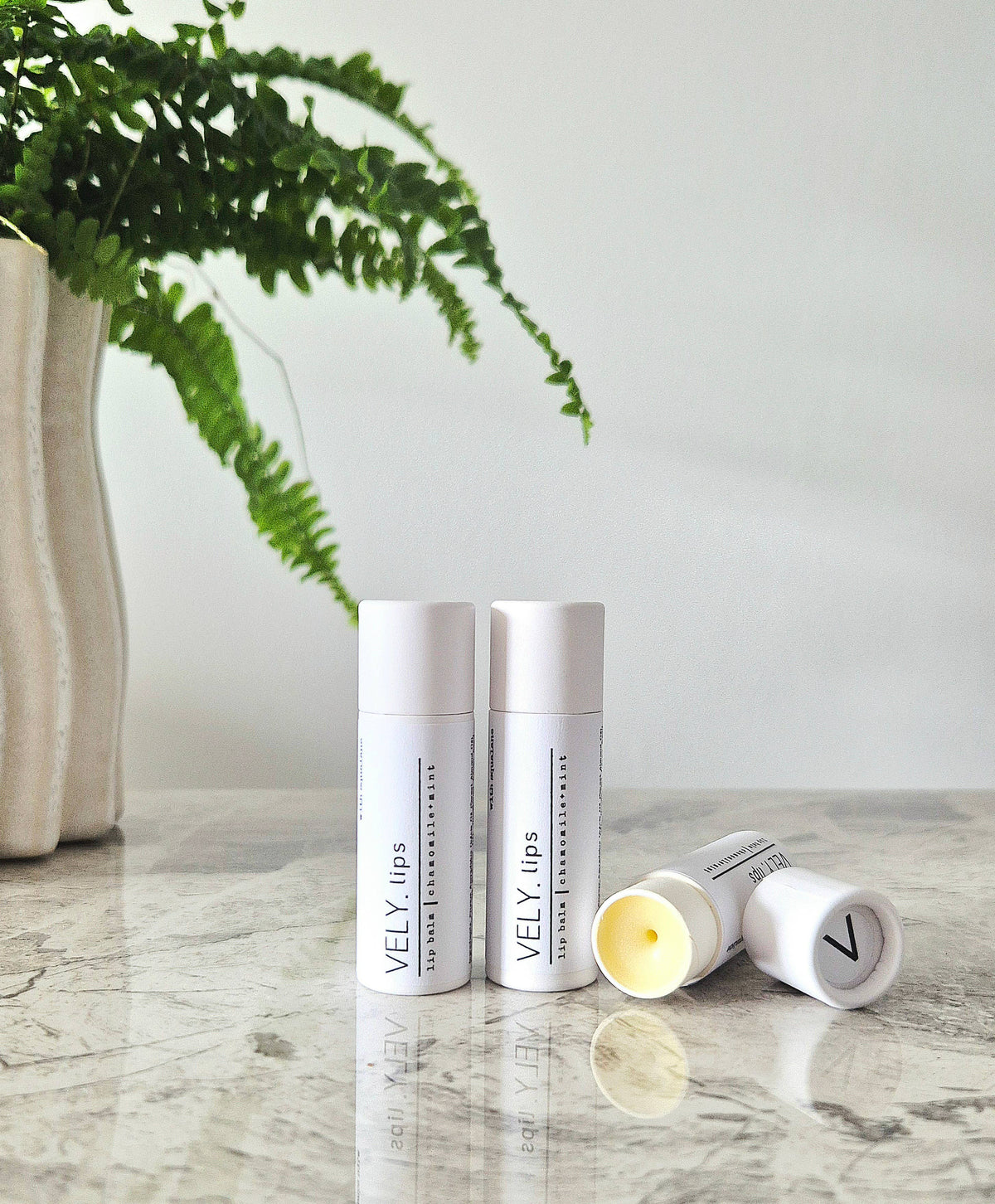 Natural Lip Balm With Organic Chamomile and Squalane