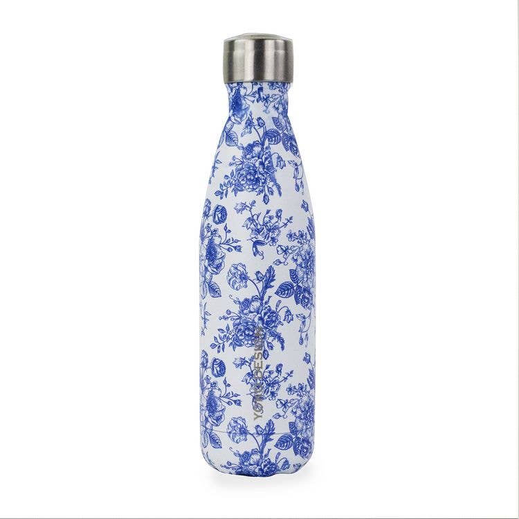 Insulated bottle "French art pattern" 500 ml blue