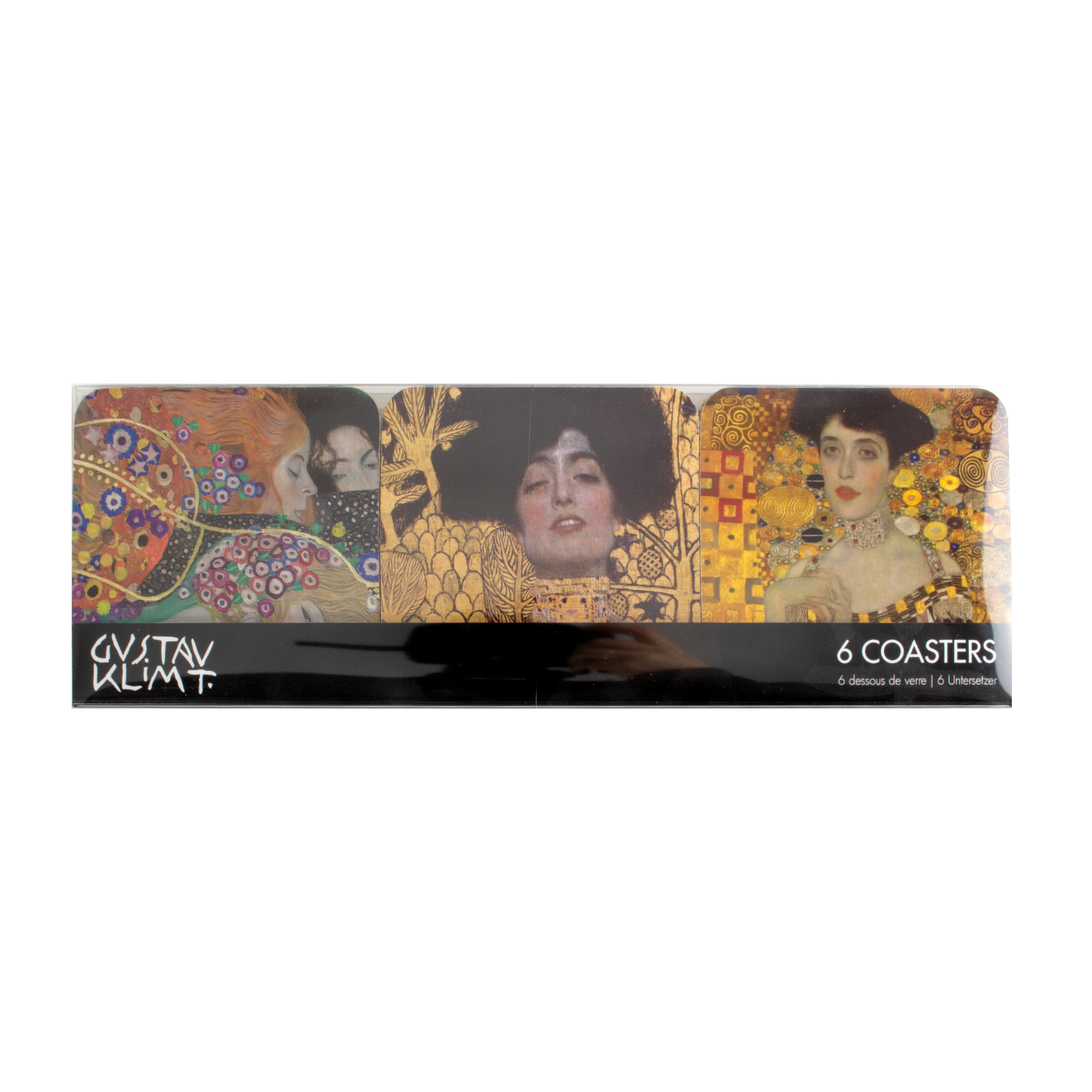 Coasters, set of 6, Masterpieces by Gustav Klimt