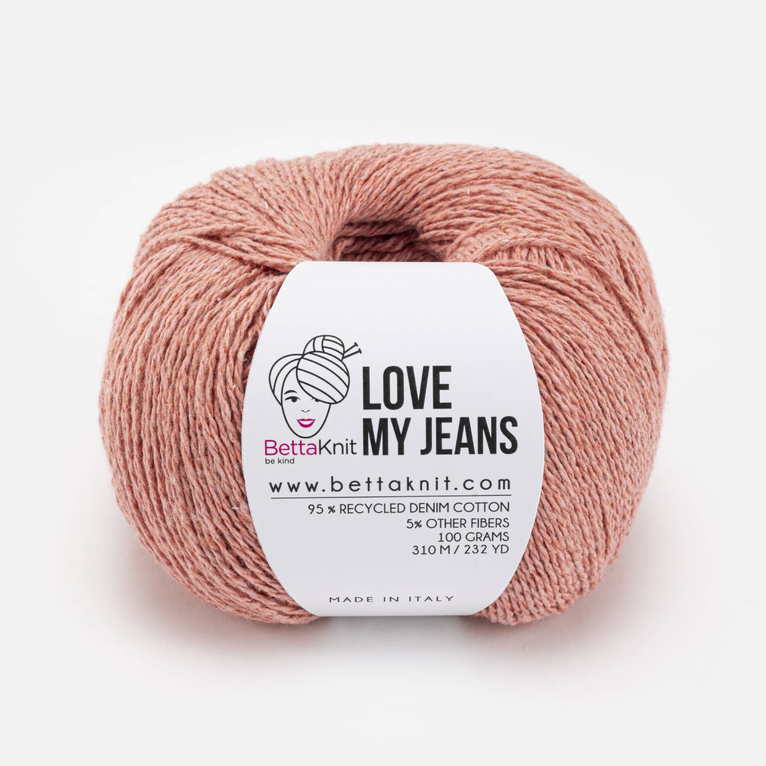 Love My Jeans, yarn obtained from the recycling of old jeans: Ecru