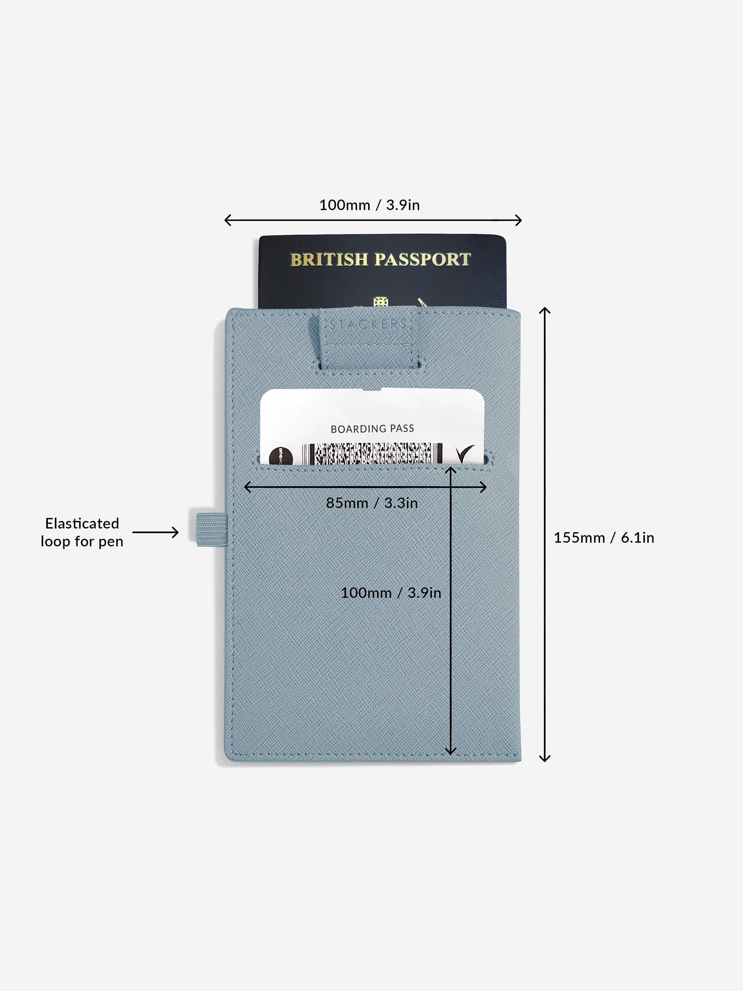 Dusky Blue Passport Sleeve