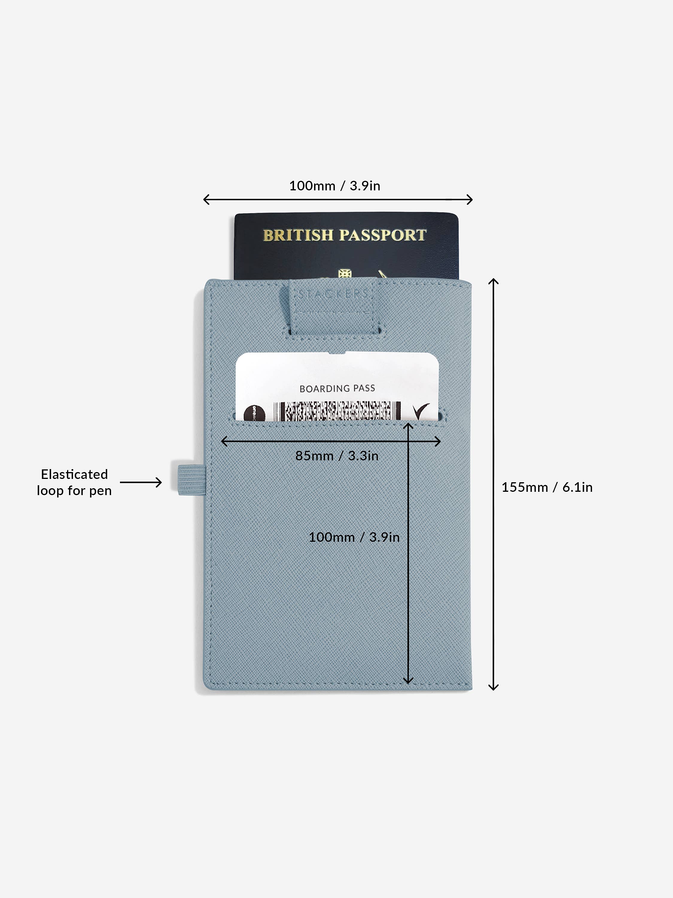 Dusky Blue Passport Sleeve