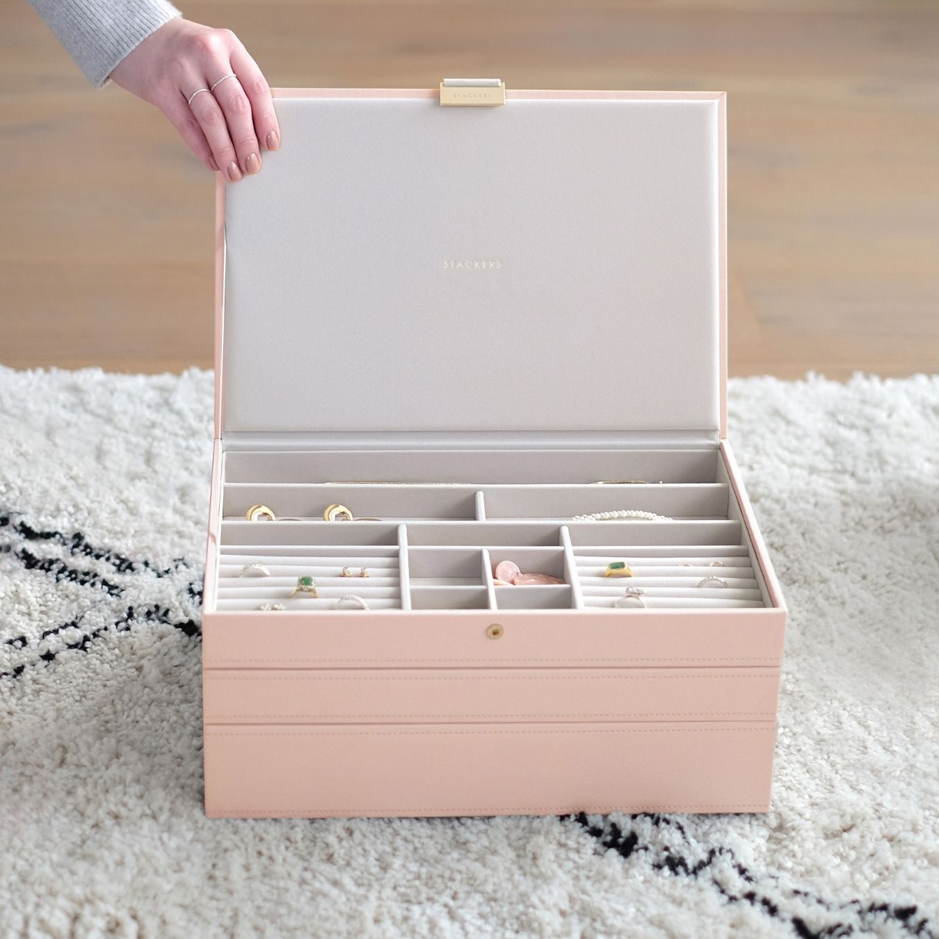 Blush Classic Jewellery Box set of 3 (with drawers)