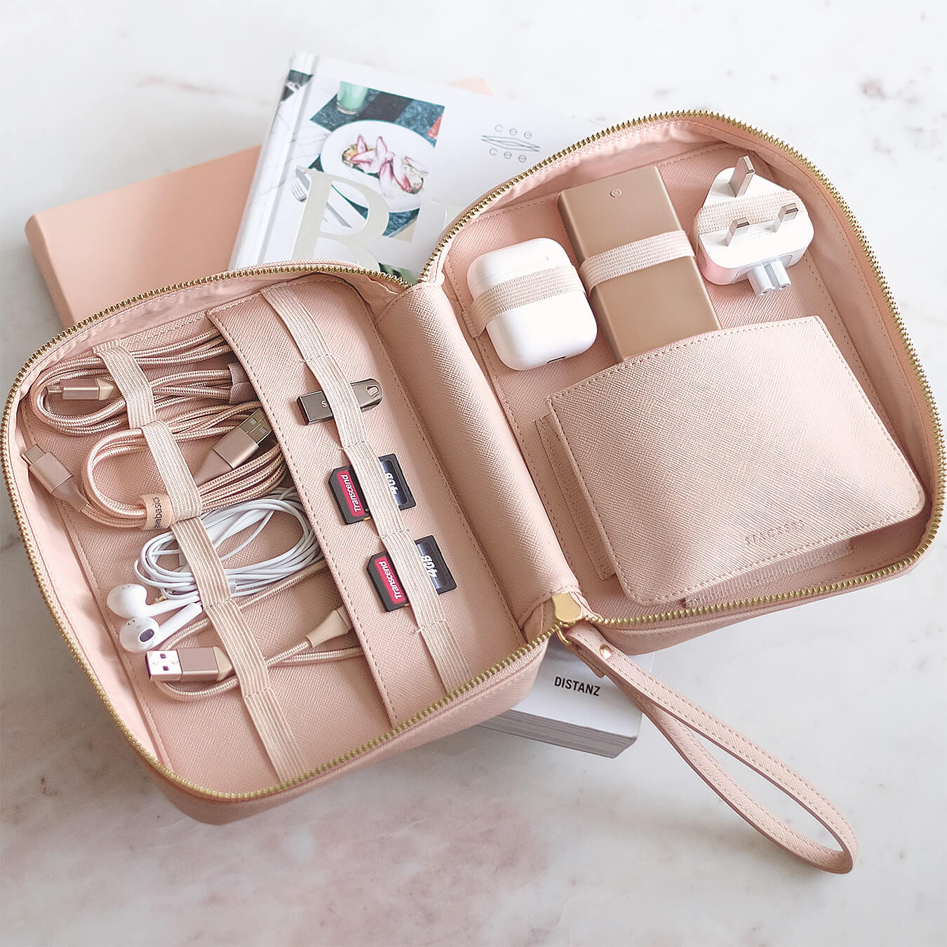 Blush Cable Tidy Bag