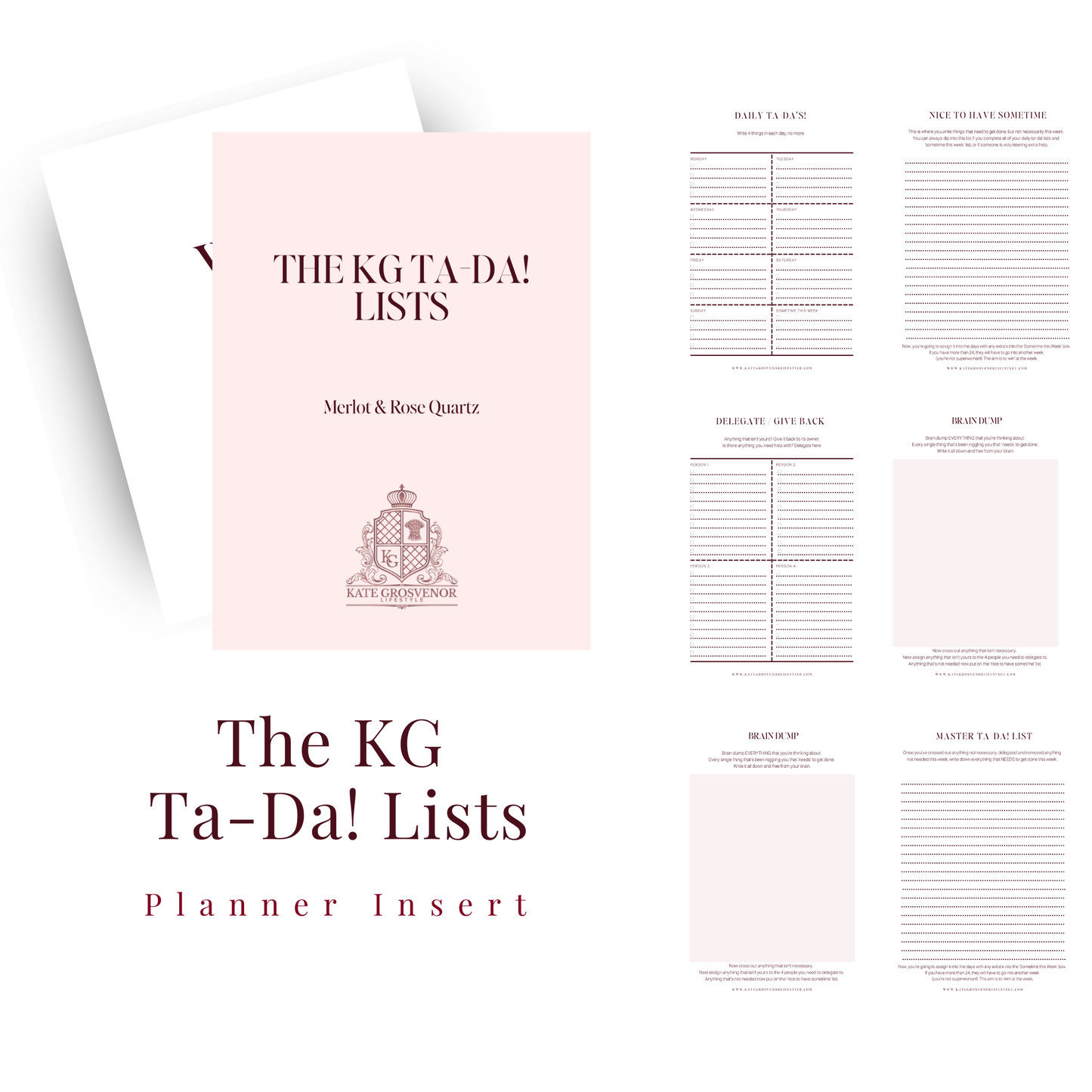 The KG Ta-Da! List System