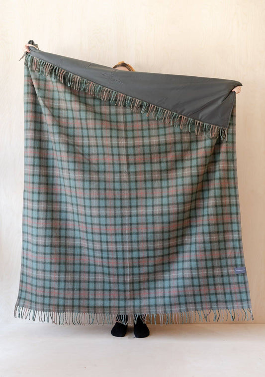 Recycled Wool Picnic Blanket in Fraser Hunting Weathered