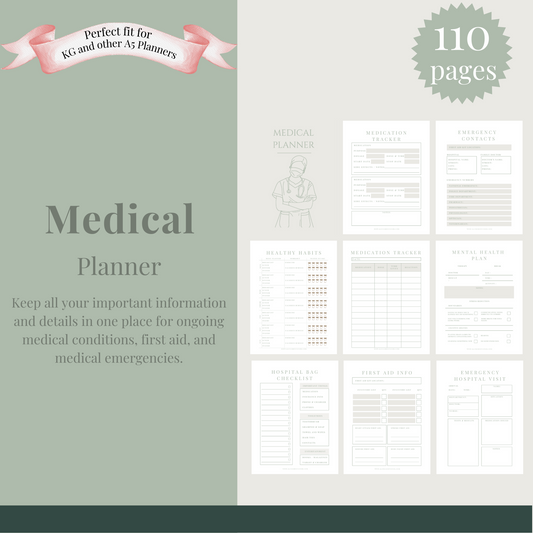 Medical Planner Insert
