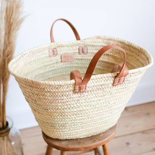 The Sasha Bag: French Basket Tote Bag with Double Handles