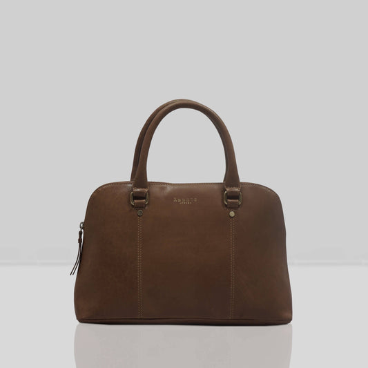 'SYDNEY' Tan Vintage Leather Grab Bag