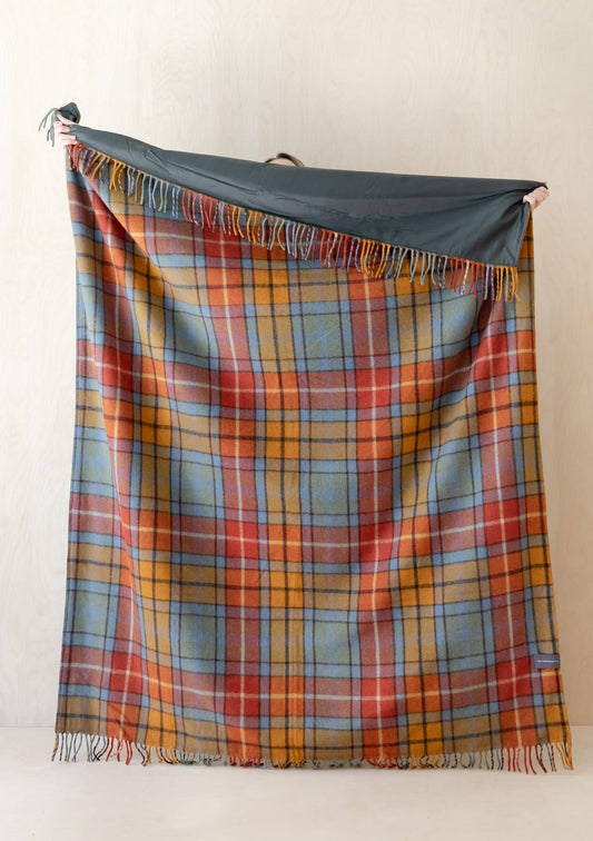 Recycled Wool Picnic Blanket in Buchanan Antique Tartan