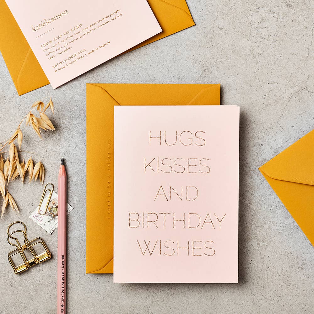 Hugs & Kisses Foiled Greeting Card
