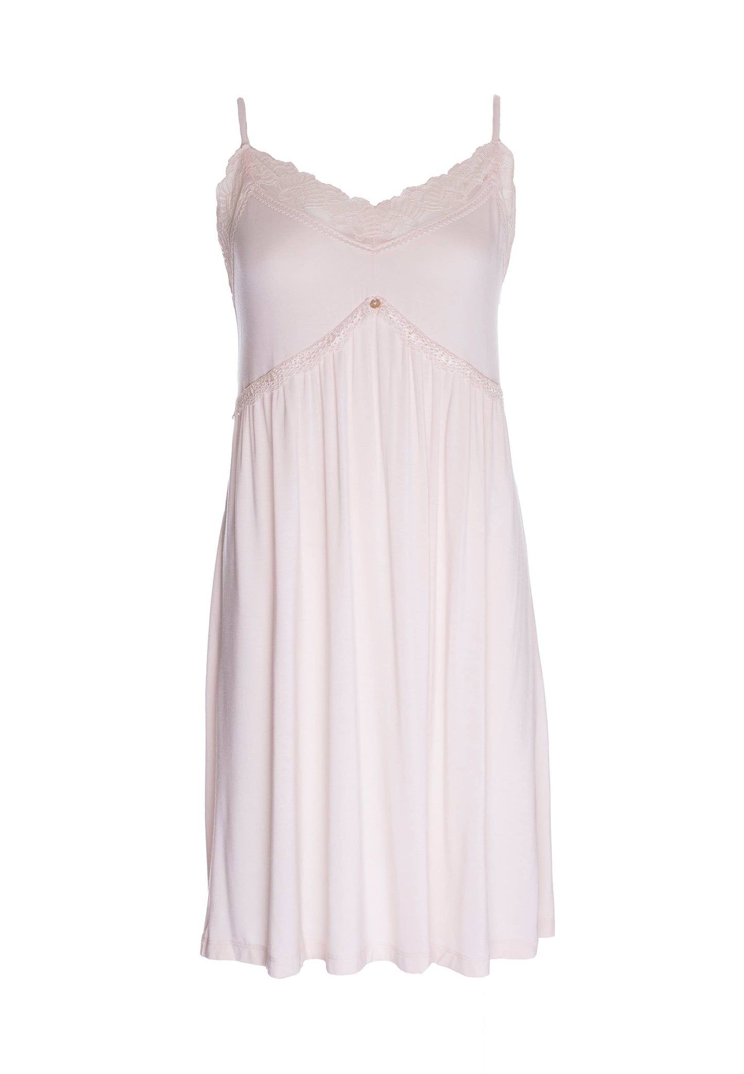 Bamboo Lace Chemise Nightie in Powder Puff