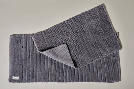 Organic Cotton Bath Mat & Bath Runner: Bath Mat / Dark Grey