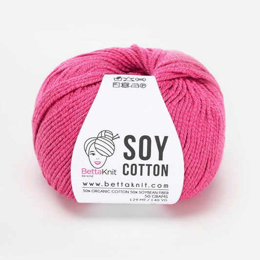 Soy Cotton, cotton and soy yarn: Raspberry